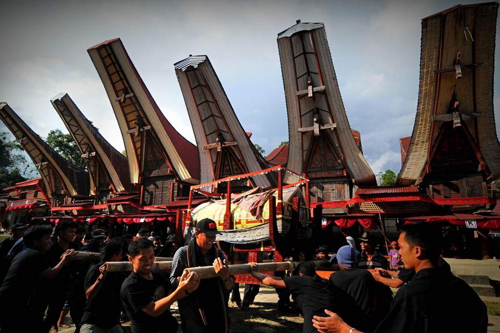 Rambu Solo Toraja funeral ceremony in Indonesia honoring the deceased