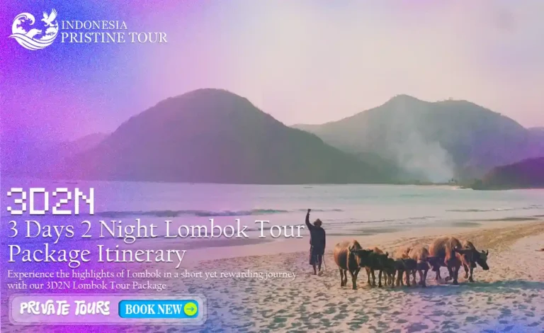 Itinerary schedule for a 3 days 2 nights Lombok tour package