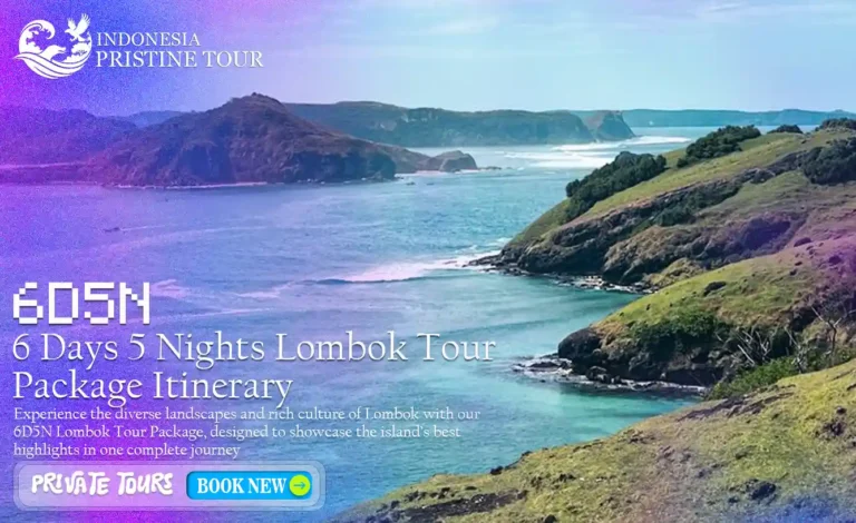 Itinerary schedule for a 6 days 5 nights Lombok tour package