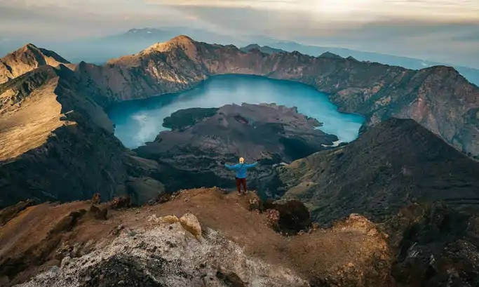 Mount Rinjani trekking in Lombok, Indonesia for adventure travelers
