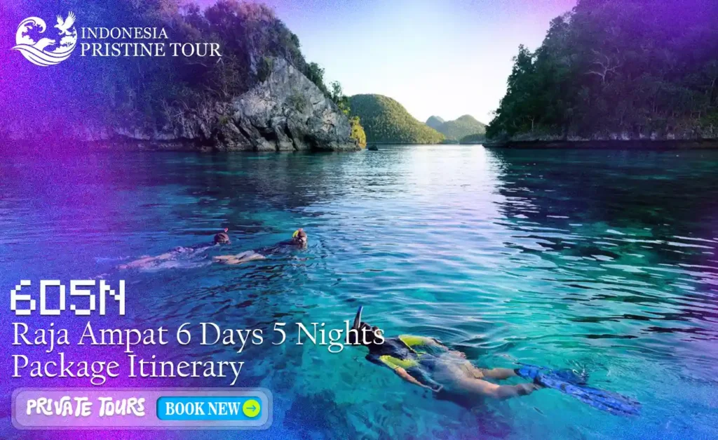 Raja Ampat 6 Days 5 Nights package itinerary with island hopping and snorkeling tours