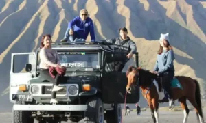 Mount Bromo jeep tour at sunrise in East Java Indonesia