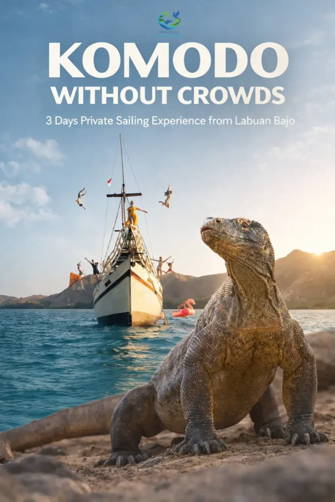 Panoramic sunrise view from Padar Island during a private Komodo sailing trip from Labuan Bajo