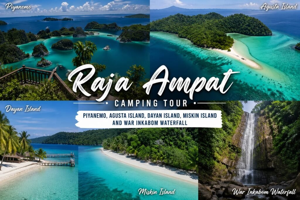 Raja Ampat Camping Tour – island camping experience with snorkeling and crystal clear waters